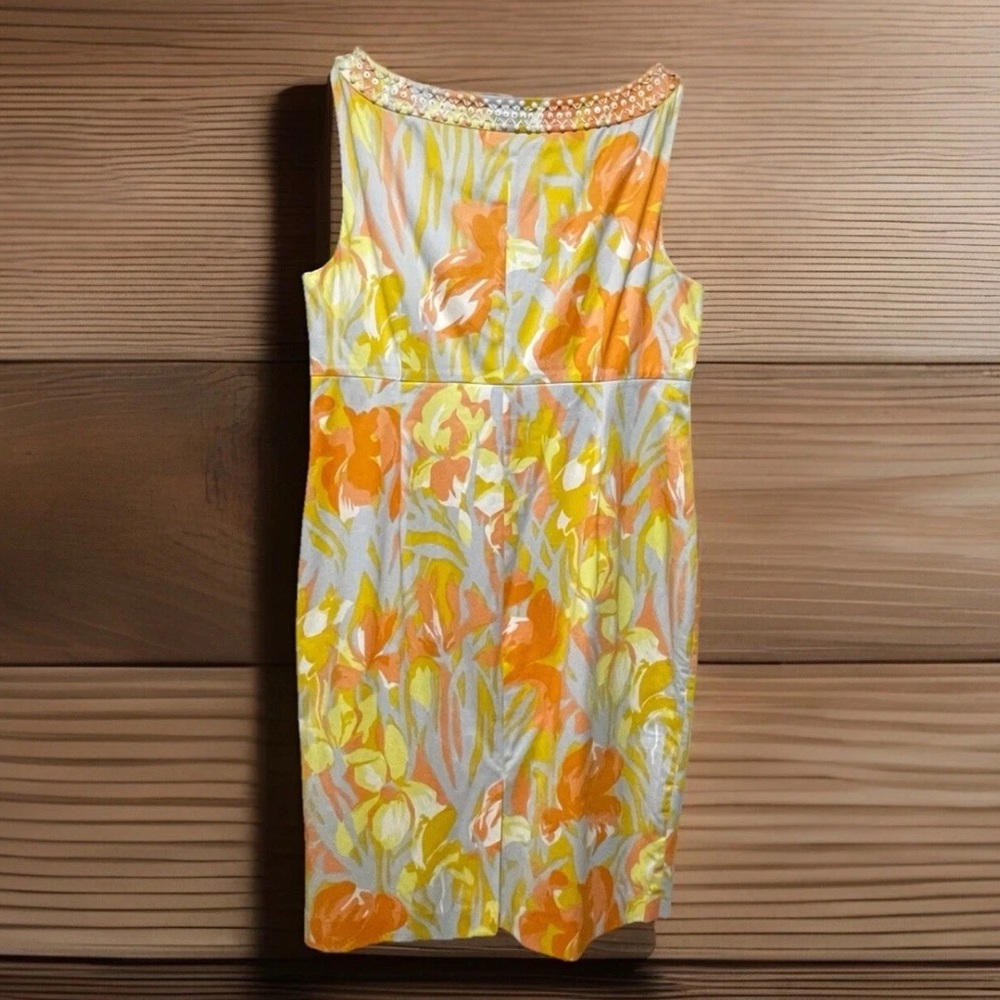 NWT Coast Livy Print Dress - Yellow and White US 12